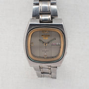 Vintage Seiko 5 6309-5180 Automatic 17J Silver Dial Day Date Wristwatch