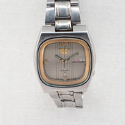 Vintage Seiko 5 6309-5180 Automatic 17J Silver Dial Day Date Wristwatch