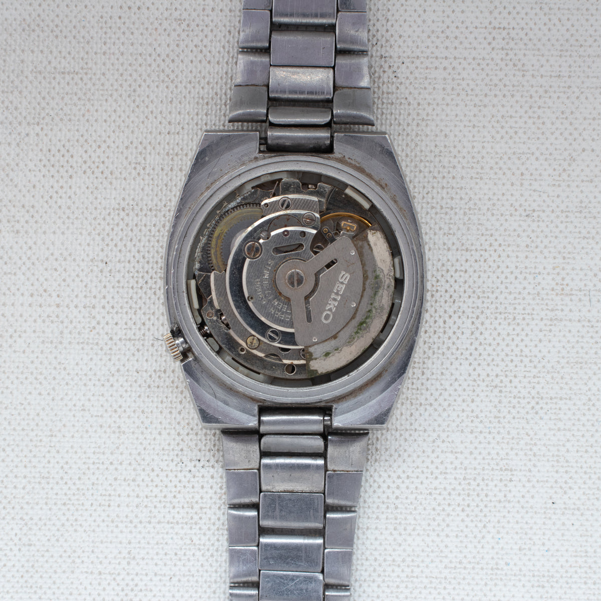 Vintage Seiko 5 6309-5180 Automatic 17J Silver Dial Day Date Wristwatch