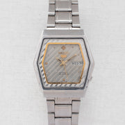 Vintage Seiko 5 6349-5420 Automatic 23J Silver Dial Day Date Wristwatch
