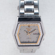 Vintage Seiko 5 6349-5420 Automatic 23J Silver Dial Day Date Wristwatch