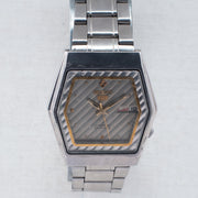 Vintage Seiko 5 6349-5420 Automatic 23J Silver Dial Day Date Wristwatch