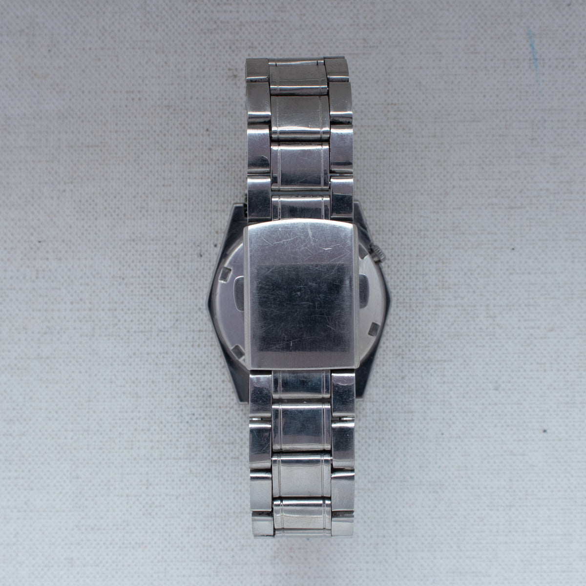 Vintage Seiko 5 6349-5420 Automatic 23J Silver Dial Day Date Wristwatch