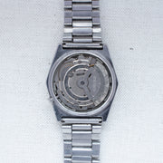 Vintage Seiko 5 6349-5420 Automatic 23J Silver Dial Day Date Wristwatch