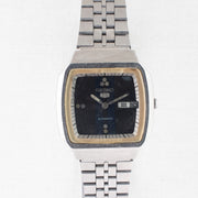 Vintage Seiko 5 6309-549A Automatic 17J Blue Dial Day Date Wristwatch