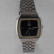 Vintage Seiko 5 6309-549A Automatic 17J Blue Dial Day Date Wristwatch