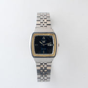 Vintage Seiko 5 6309-549A Automatic 17J Blue Dial Day Date Wristwatch