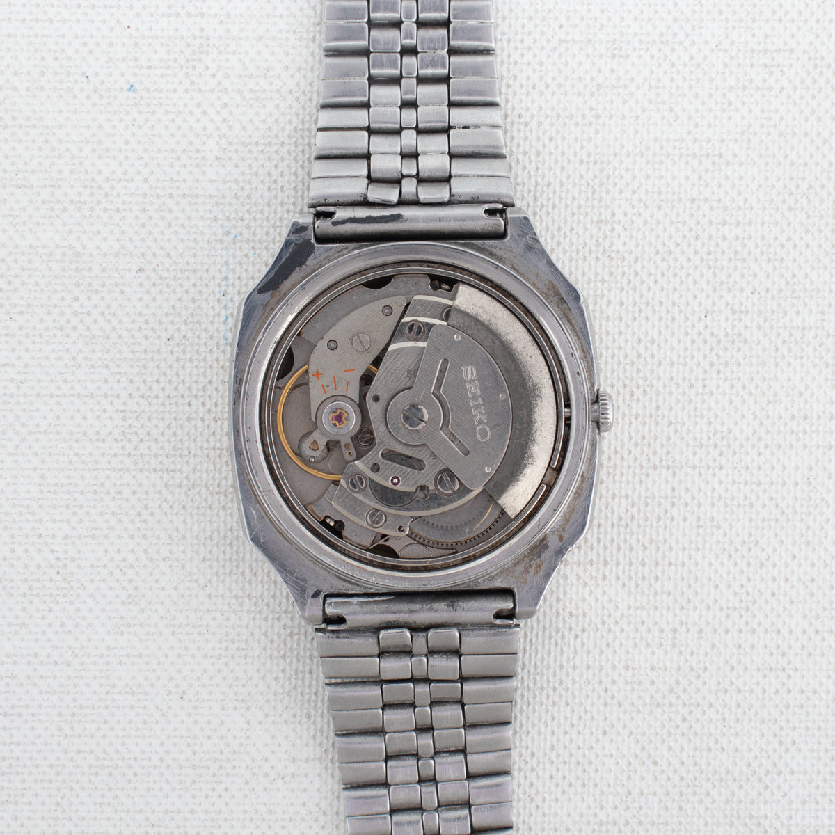 Vintage Seiko 5 6309-549A Automatic 17J Blue Dial Day Date Wristwatch