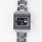 Vintage Seiko 5 6309-5030 Automatic 17J Blue Dial Day Date Wristwatch