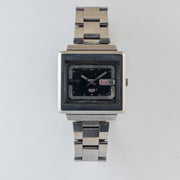 Vintage Seiko 5 6309-5030 Automatic 17J Blue Dial Day Date Wristwatch