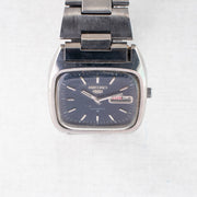 Vintage Seiko 5 6309-5090 Automatic 17J Blue Dial Day Date Wristwatch
