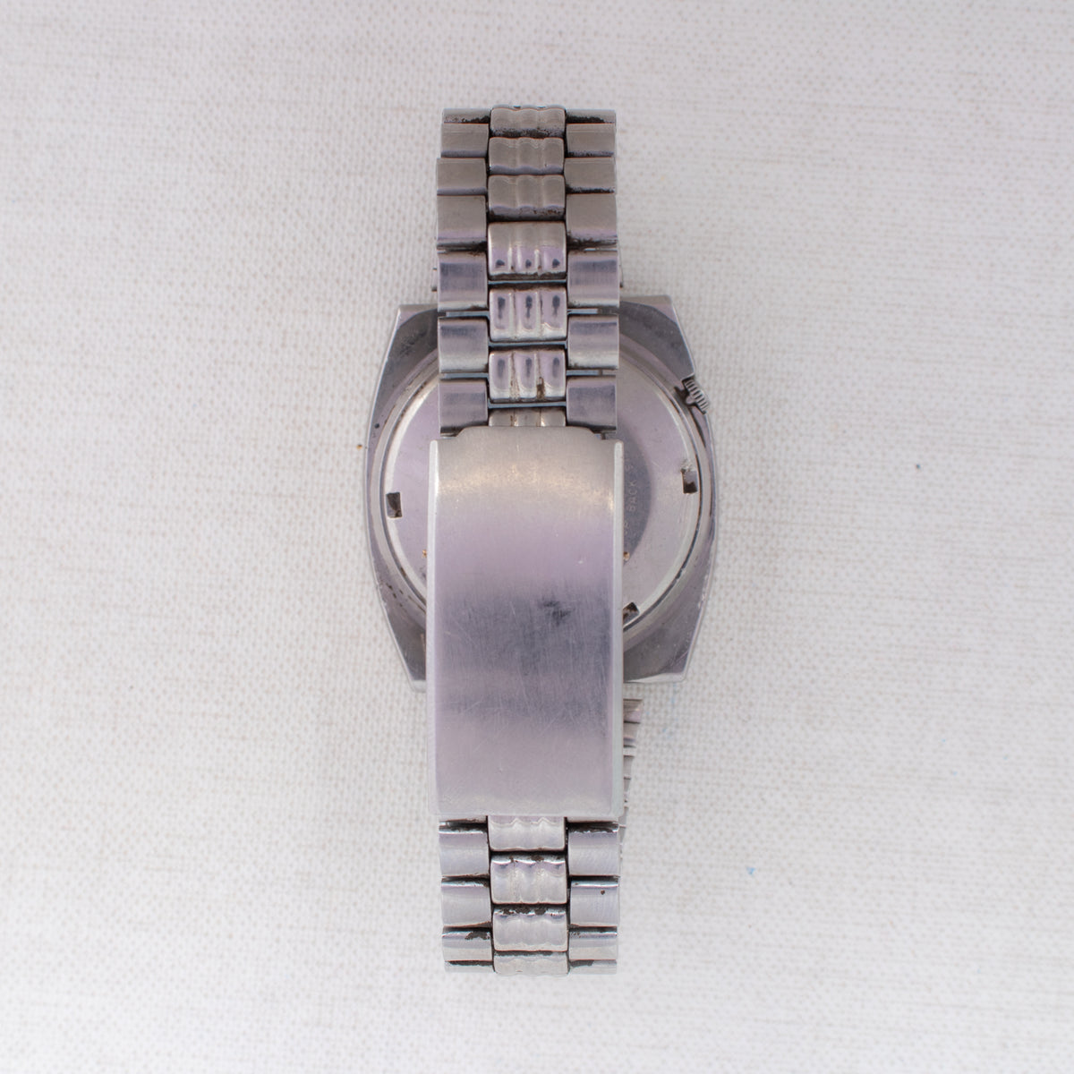 Vintage Seiko 5 6309-5100 Automatic 17J Blue Dial Day Date Wristwatch