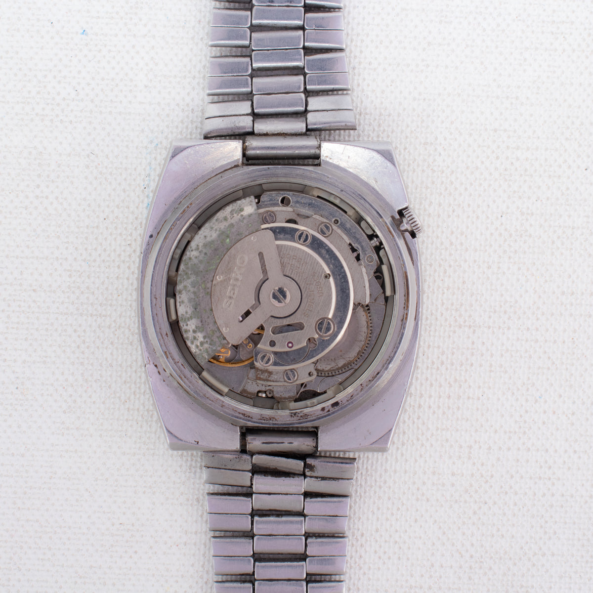 Vintage Seiko 5 6309-5100 Automatic 17J Blue Dial Day Date Wristwatch