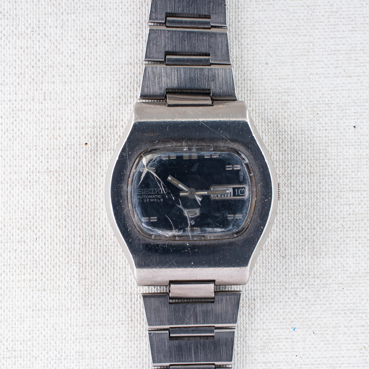 Vintage Seiko 5 6119-5401 Automatic 21J Blue Dial Day Date Wristwatch