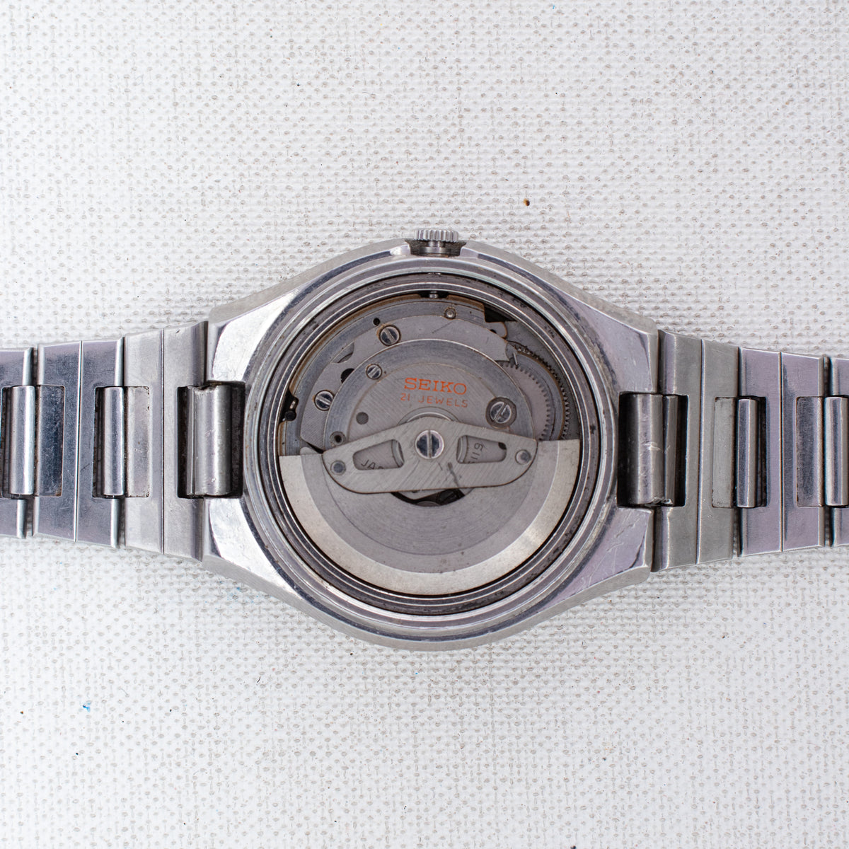 Vintage Seiko 5 6119-5401 Automatic 21J Blue Dial Day Date Wristwatch