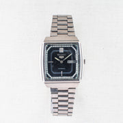 Vintage Seiko 5 6309-566A Automatic 17J Blue Dial Day Date Wristwatch