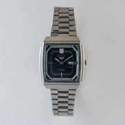 Vintage Seiko 5 6309-566A Automatic 17J Blue Dial Day Date Wristwatch