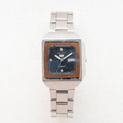 Vintage Seiko 5 6309-545A Automatic 17J Blue Dial Day Date Wristwatch