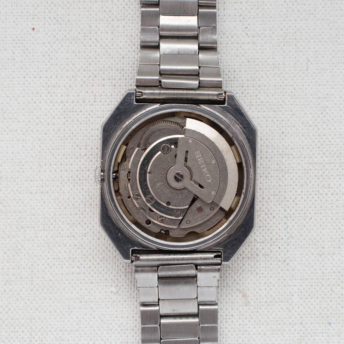 Vintage Seiko 5 6309-545A Automatic 17J Blue Dial Day Date Wristwatch