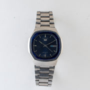 Vintage Seiko 5 7009-8210 Automatic 17J Blue Dial Day Date Wristwatch