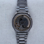 Vintage Seiko 5 7009-8210 Automatic 17J Blue Dial Day Date Wristwatch