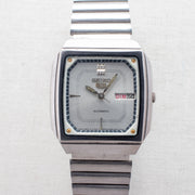 Vintage Seiko 5 6309-7320 Automatic 17J Silver Dial Day Date Wristwatch