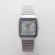 Vintage Seiko 5 6309-7320 Automatic 17J Silver Dial Day Date Wristwatch