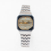 Vintage Seiko 5 7009-5330 Automatic 17J Silver Dial Day Date Wristwatch