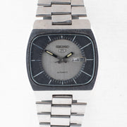 Vintage Seiko 5 6309-6010 Automatic 17J Silver Dial Day Date Wristwatch