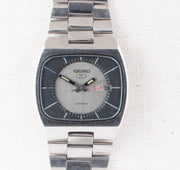 Vintage Seiko 5 6309-6010 Automatic 17J Silver Dial Day Date Wristwatch