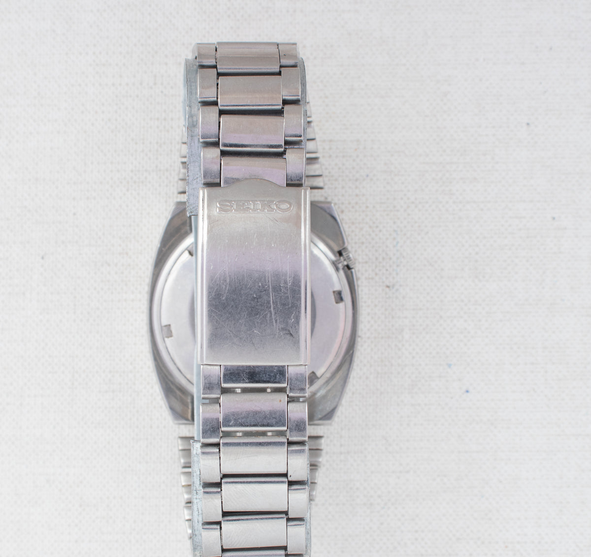 Vintage Seiko 5 6309-6010 Automatic 17J Silver Dial Day Date Wristwatch