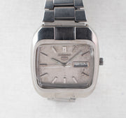 Vintage Seiko 5 6319-5050 Automatic 21J Silver Dial Day Date Wristwatch
