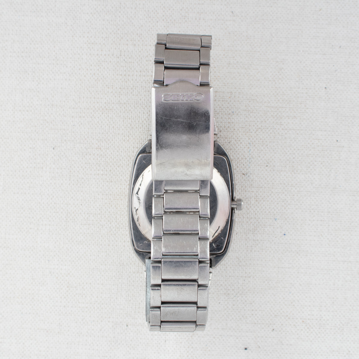 Vintage Seiko 5 6319-5050 Automatic 21J Silver Dial Day Date Wristwatch