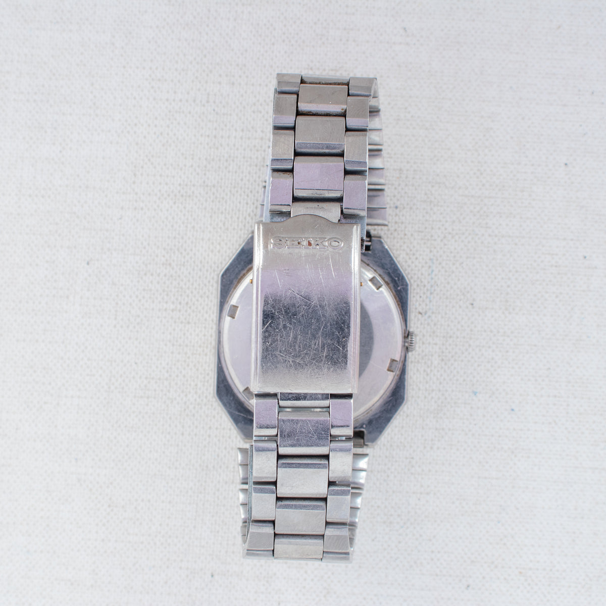 Vintage Seiko 5 6309-5450 Automatic 17J Silver Dial Day Date Wristwatch