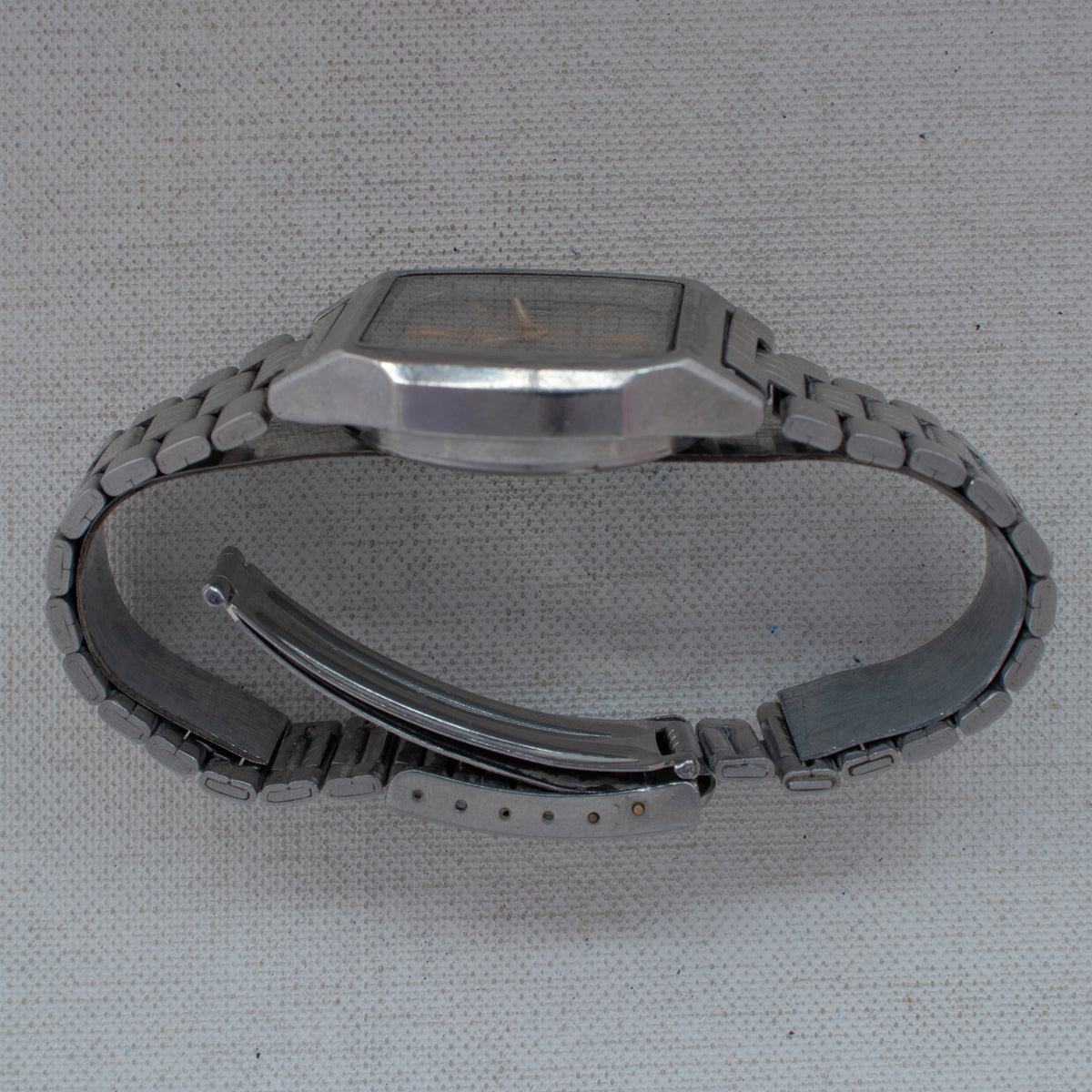 Vintage Seiko 5 7009-5862 Automatic 17J Silver Dial Day Date Wristwatch