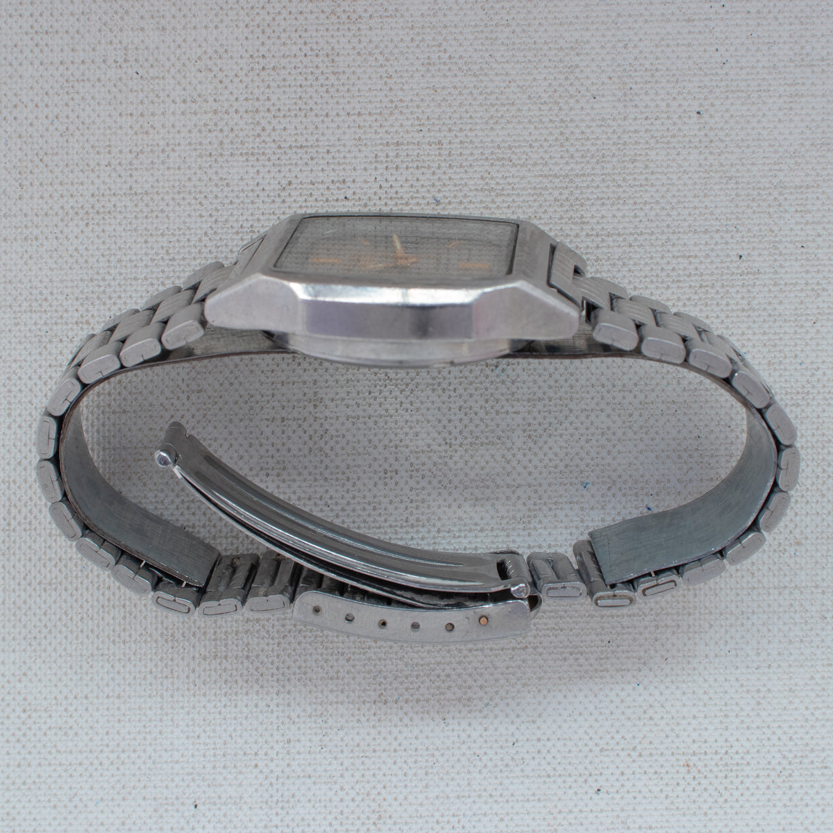 Vintage Seiko 5 7009-5862 Automatic 17J Silver Dial Day Date Wristwatch