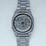 Vintage Seiko 5 7009-5862 Automatic 17J Silver Dial Day Date Wristwatch