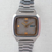 Vintage Seiko 5 7009-592J Automatic 17J Silver Dial Day Date Wristwatch