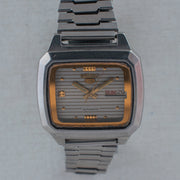 Vintage Seiko 5 7009-592J Automatic 17J Silver Dial Day Date Wristwatch