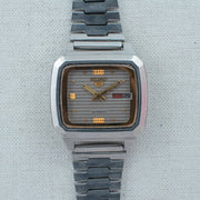 Vintage Seiko 5 7009-592J Automatic 17J Silver Dial Day Date Wristwatch