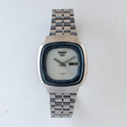 Vintage Seiko 5 7009-5110 Automatic 17J White Dial Day Date Wristwatch