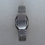 Vintage Seiko SQ 8223-508A Quartz Blue Dial Day Date Wristwatch