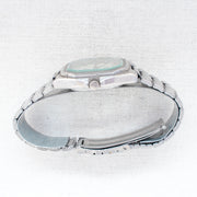 Vintage Seiko SQ 8229-5030 Quartz White Dial Day Date Wristwatch
