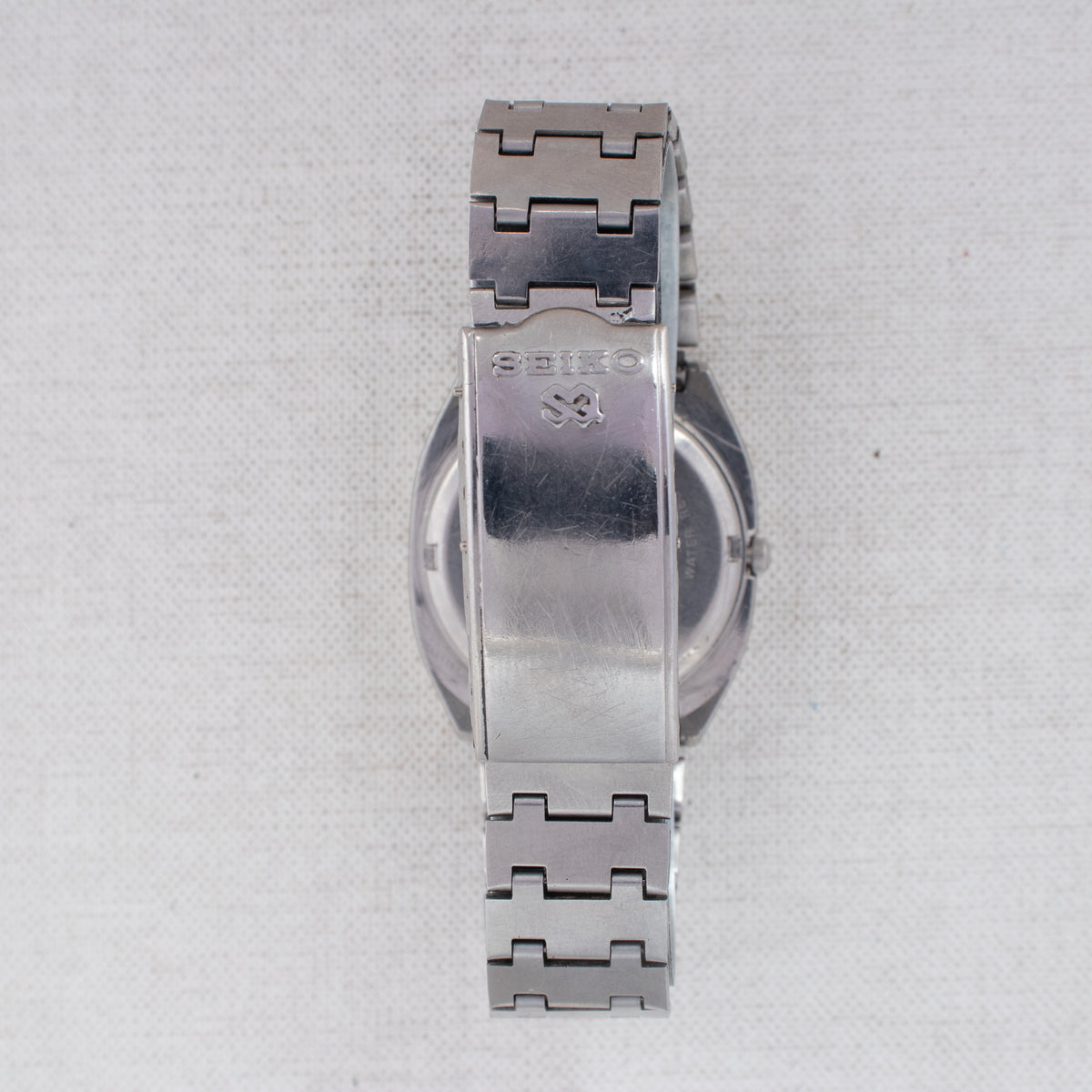 Vintage Seiko SQ 8223-5080 Quartz Silver Dial Day Date Wristwatch