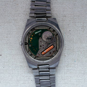 Vintage Seiko SQ 8223-8050 Quartz Silver Dial Day Date Wristwatch