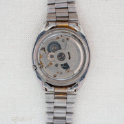 Vintage Seiko 5 7009-8740 Automatic 17J Silver Dial Day Date Wristwatch