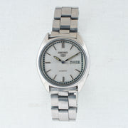 Vintage Seiko 5 6309-5600 Automatic 17J Silver Dial Day Date Wristwatch