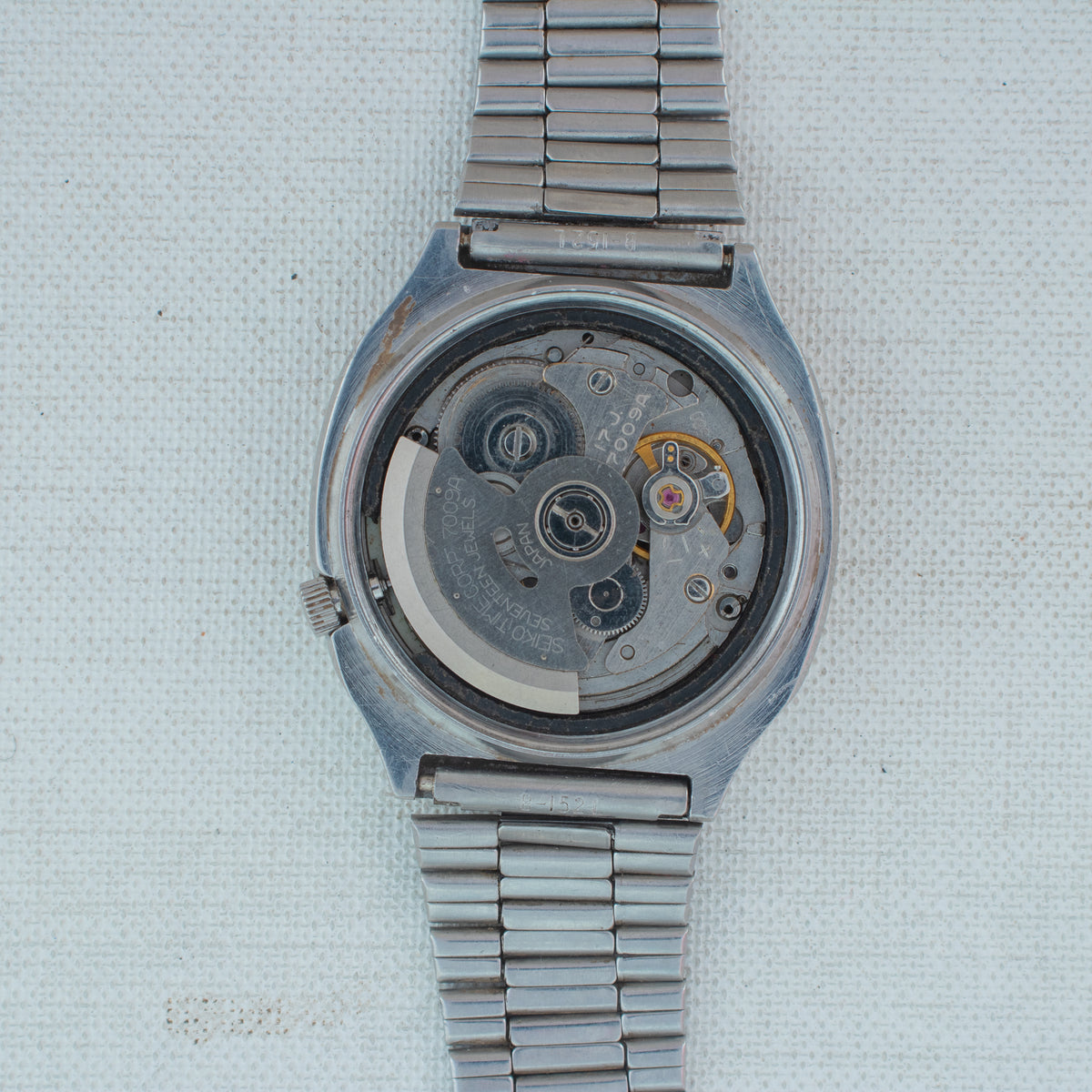 Vintage Seiko 5 7009-5130 Automatic 17J Grey Dial Day Date Wristwatch