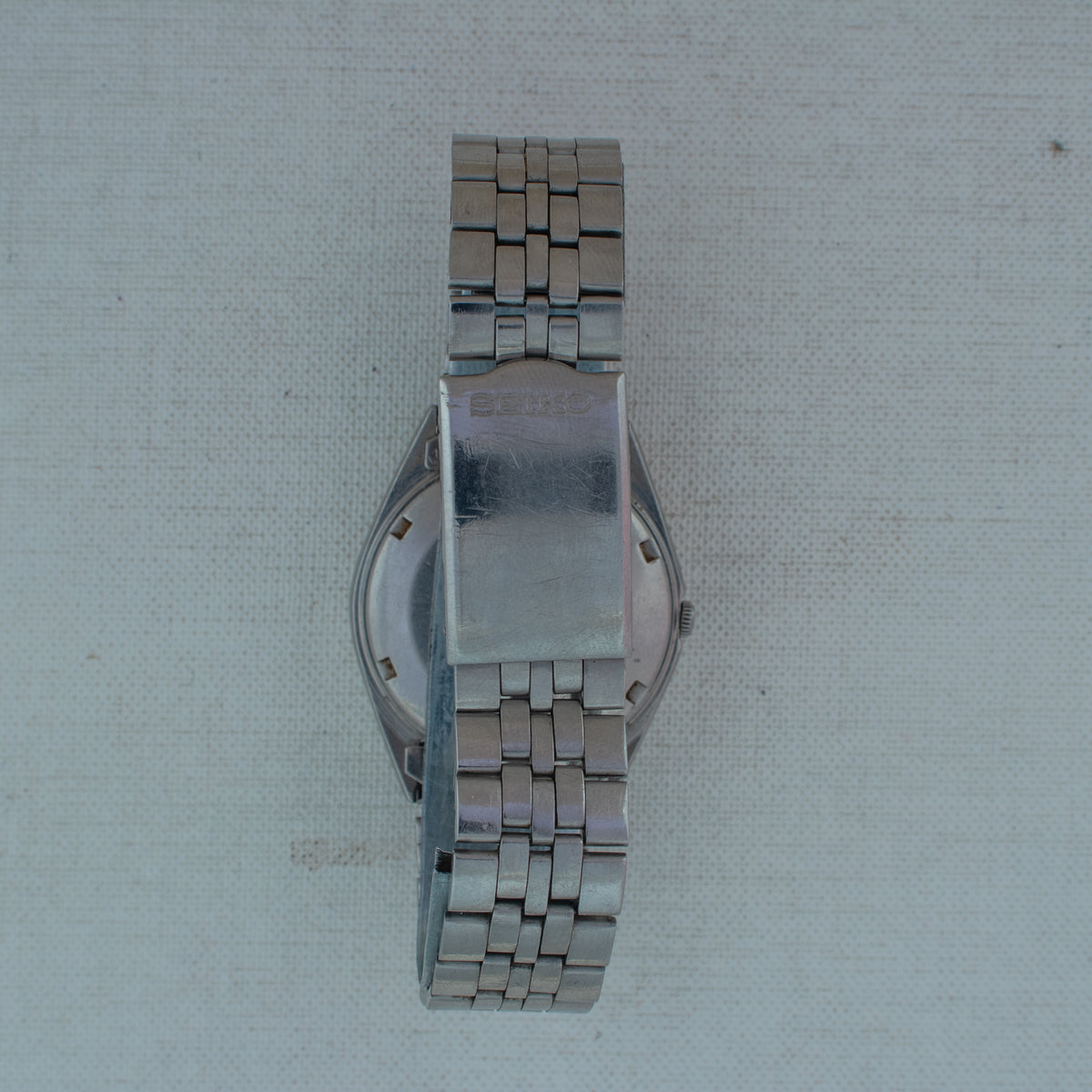 Vintage Seiko 5 6309-8900 Automatic 17J Silver Dial Day Date Wristwatch