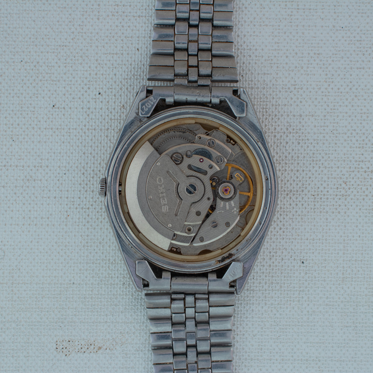 Vintage Seiko 5 6309-8900 Automatic 17J Silver Dial Day Date Wristwatch